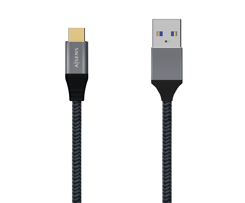Cabo Aisens Type-C para USB 3.1 - 1m Cinzento 1